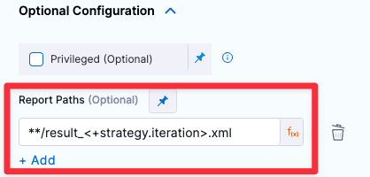 Define Report Paths in a Run step